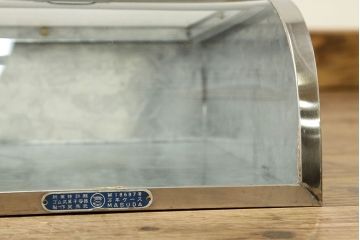 レトロ家具　昭和レトロ　状態の良いブリキガラスケース2個セット(3)(ショーケース)