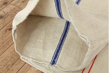 アンティーク雑貨　ビンテージハンガリー製グレインサック3枚セット(10)(リネン、麻袋、穀物袋)