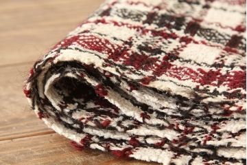 アンティーク雑貨　ハンガリー製ハンドメイドビンテージラグマット?ホームスパンリネン