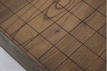 アンティーク雑貨　味のある古い将棋盤(天板欅製)