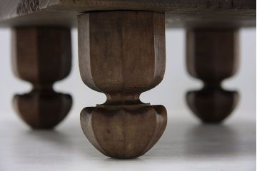 アンティーク雑貨　味のある古い将棋盤(天板欅製)