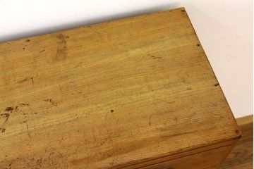 レトロ家具　昭和レトロ　シックなナラ材のアンティークチェスト(タンス・たんす・ドロワー)