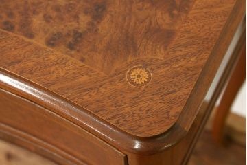 中古イタリア製象嵌入りコンソールデスク(テーブル)(猫脚・机)