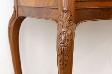 中古イタリア製象嵌入りコンソールデスク(テーブル)(猫脚・机)
