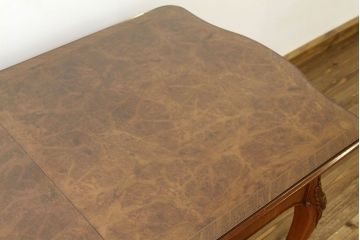 中古　イタリア製　象嵌入りダイニングテーブル(エクステンションテーブル)