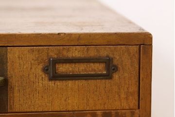 レトロ家具　昭和レトロ　ネームプレート付き小引き出し(アンティーク)