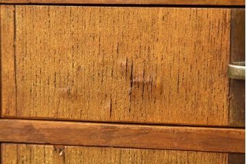 レトロ家具　昭和レトロ　ネームプレート付き小引き出し(アンティーク)