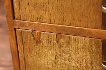 レトロ家具　昭和レトロ　ネームプレート付き小引き出し(アンティーク)