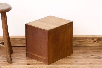 レトロ家具　昭和レトロ　ネームプレート付き小引き出し(アンティーク)