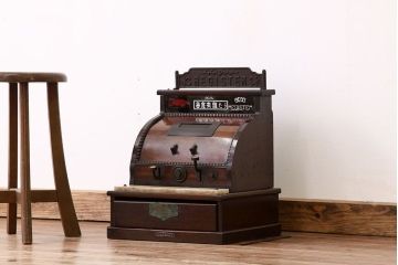 アンティーク雑貨　古い木のアンティークレジスター(戦前昭和レトロ)金銭登録機(キャッシャー)