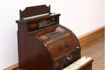 アンティーク雑貨　古い木のアンティークレジスター(戦前昭和レトロ)金銭登録機(キャッシャー)