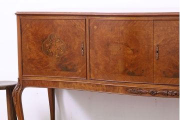 中古イタリア製象嵌入りサイドボード(猫脚)