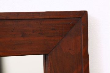 アンティーク雑貨　アンティーク　古い木のシンプルな大型姿見(ミラー、鏡)