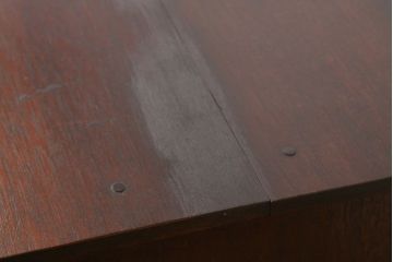 アンティーク家具　アンティーク　モールガラスのシックな重ね収納棚(食器棚、書棚)
