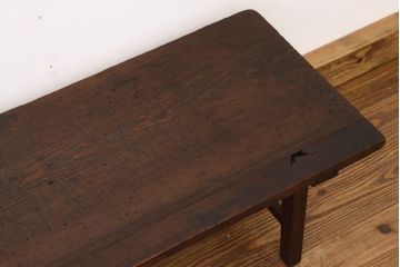 レトロ家具　昭和レトロ　使いこまれた古い木の小さな作業台(テーブル)