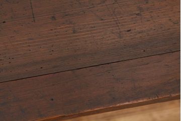 レトロ家具　昭和レトロ　使いこまれた古い木の小さな作業台(テーブル)