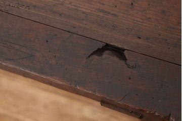 レトロ家具　昭和レトロ　使いこまれた古い木の小さな作業台(テーブル)
