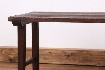 レトロ家具　昭和レトロ　使いこまれた古い木の小さな作業台(テーブル)