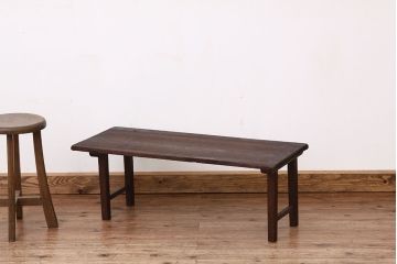 レトロ家具　昭和レトロ　使いこまれた古い木の小さな作業台(テーブル)