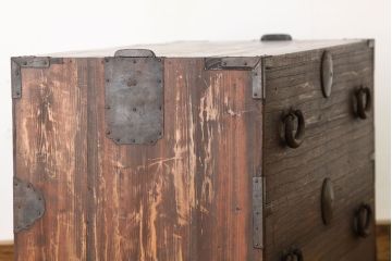 アンティーク家具　アンティーク　古い木の2杯引き出し時代箪笥ローチェスト