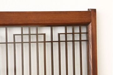 古民具・骨董　組子細工の格子書院戸2枚セット(建具)