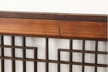 古民具・骨董　組子細工の格子書院戸2枚セット(建具)