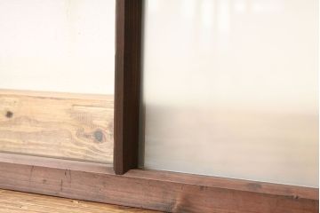 アンティーク　古い木のレトロな横長タイプ明かり取り1枚(欄間)
