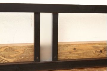 アンティーク　古い木のレトロな横長タイプ明かり取り1枚(欄間)