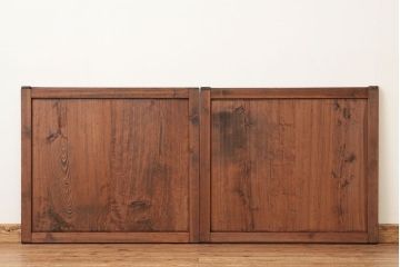 アンティーク　味わいある無垢材板戸2枚セット?(引き戸)