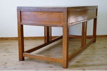アンティーク家具　天板一枚板!古い木の大きな作業台