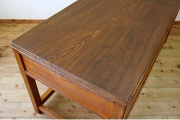 アンティーク家具　天板一枚板!古い木の大きな作業台