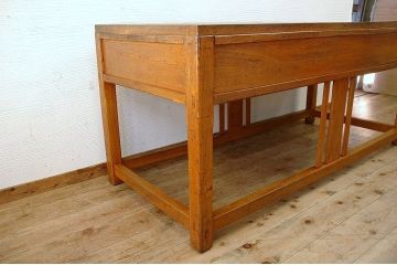 アンティーク家具　天板一枚板!古い木の大きな作業台