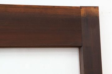 昭和レトロ　古い木の大きなガラス戸2枚セット(引き戸・建具)