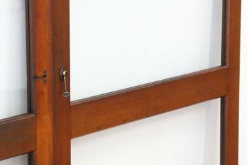 昭和レトロ　古い木の大きなガラス戸2枚セット(引き戸・建具)