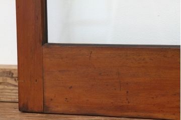 昭和レトロ　古い木の大きなガラス戸2枚セット(引き戸・建具)