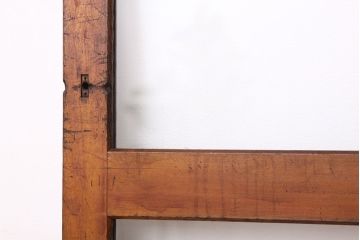 アンティーク　古い無垢材のガラス戸2枚セット(引き戸・建具)