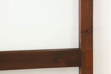 アンティーク　古い無垢材のガラス戸4枚セット?(引き戸・建具)