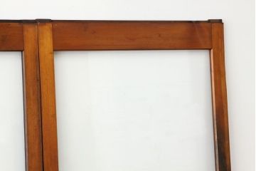 アンティーク　古い無垢材のガラス戸4枚セット?(引き戸・建具)