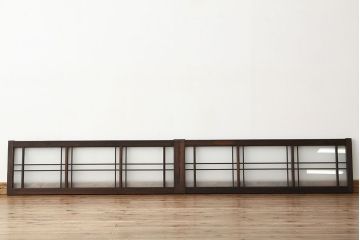 和製アンティーク　古い木のモダンな明り取り(欄間)(1)