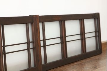 和製アンティーク　古い木のモダンな明り取り(欄間)(1)