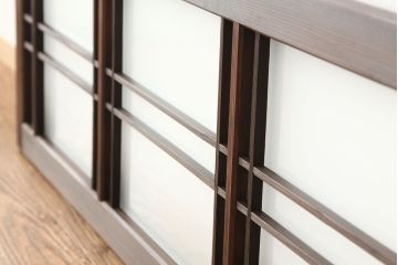 和製アンティーク　古い木のモダンな明り取り(欄間)(1)