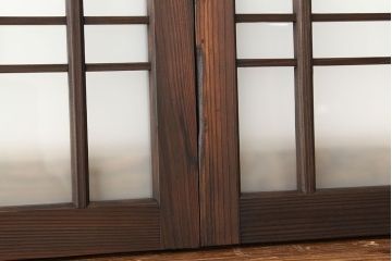 和製アンティーク　古い木のモダンな明り取り(欄間)(1)