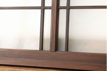 和製アンティーク　古い木のモダンな明り取り(欄間)(1)