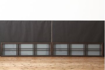 和製アンティーク　古い木のモダンな明り取り(欄間)(2)