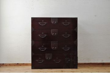 極上美品!漆の綺麗な上手二本松箪笥