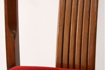 中古　海外輸入品オーク無垢材ダイニングチェア1脚(イス・椅子・いす)