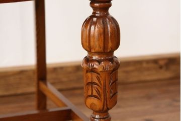 中古　海外輸入品オーク無垢材ダイニングチェア1脚(イス・椅子・いす)