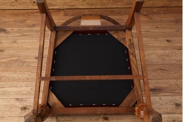 中古　海外輸入品オーク無垢材ダイニングチェア1脚(イス・椅子・いす)