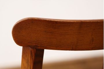 中古　海外輸入品オーク無垢材ダイニングチェア1脚(イス・椅子・いす)