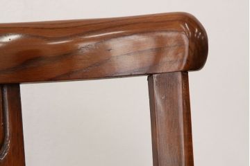 中古　海外輸入品オーク無垢材ダイニングチェア2脚(イス・椅子・いす)